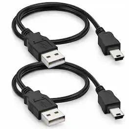 Sanoxy - 3ft USB2.0 A Male to Mini-B 5-pin Male Cable - Black