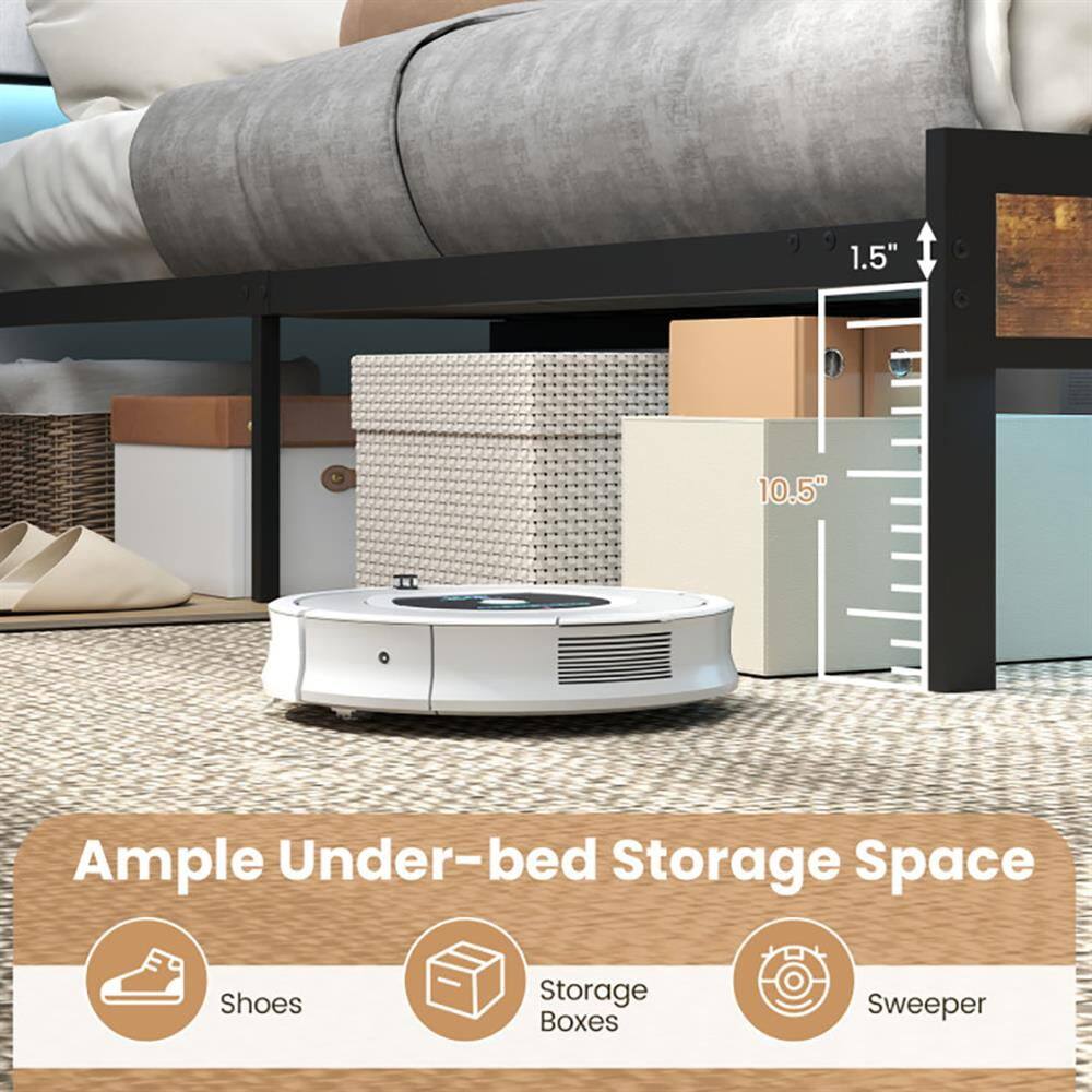 Ample Under-bed Storage Space

- Shoes
- Storage Boxes
- Sweeper

1.5" | 10.5"