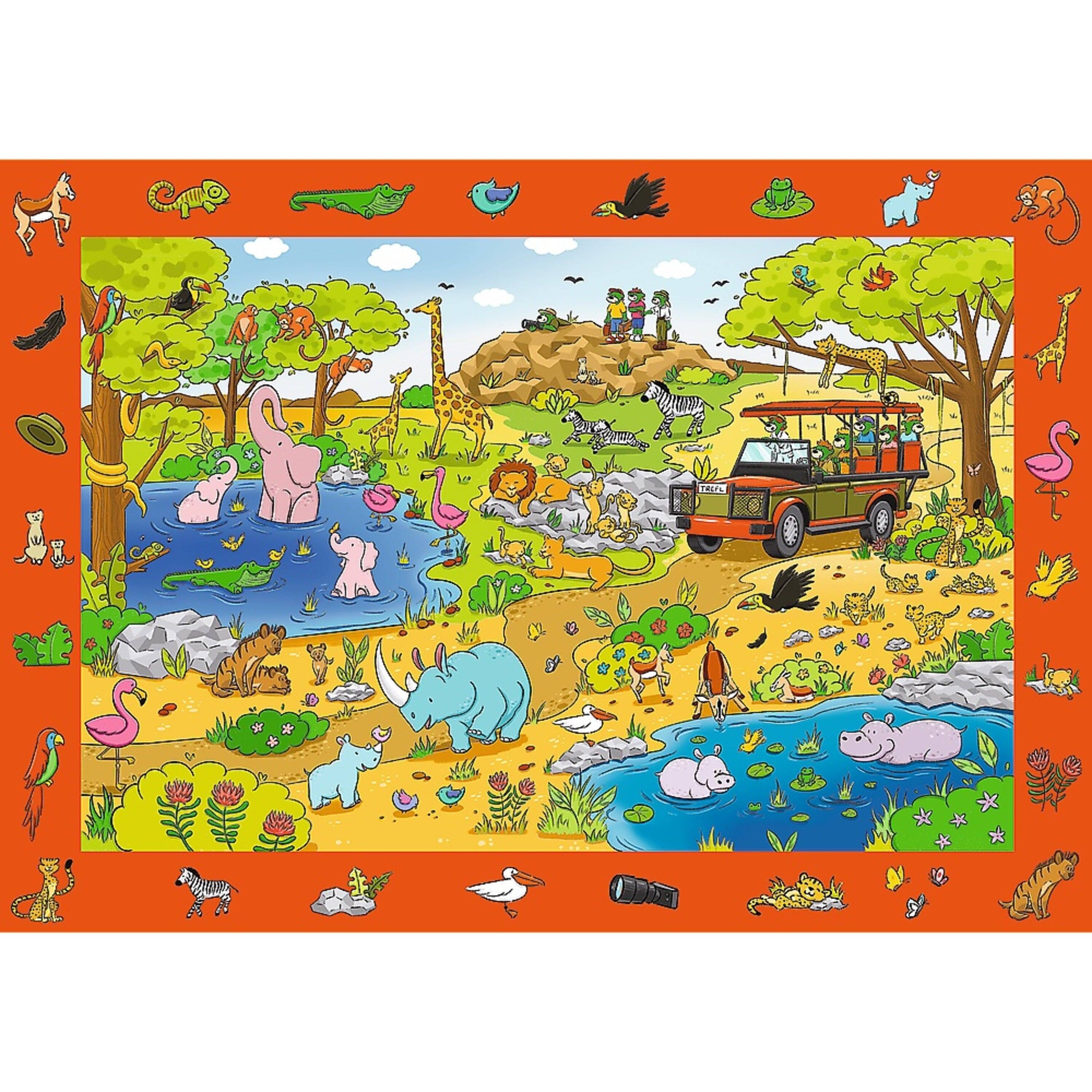 Angle. Trefl - Trefl Kids 24 Piece Puzzle - Spy Guy - Safari - The Treflik Family.