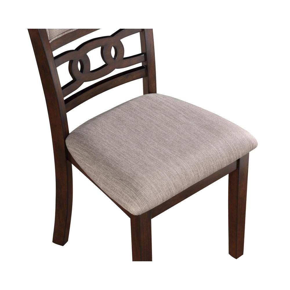 Back. FurniFact - Dining Chairs Set of 6, Upholstered Dining Chairs for Dining Room in Grey - Grey.