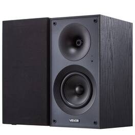 VEVOR - 25W x 2, Active Studio Monitor Speaker with 5.25 Inch Woofer, Bluetooth/RCA/Coaxial/Optical/USB/Subwoofer Connection - Black