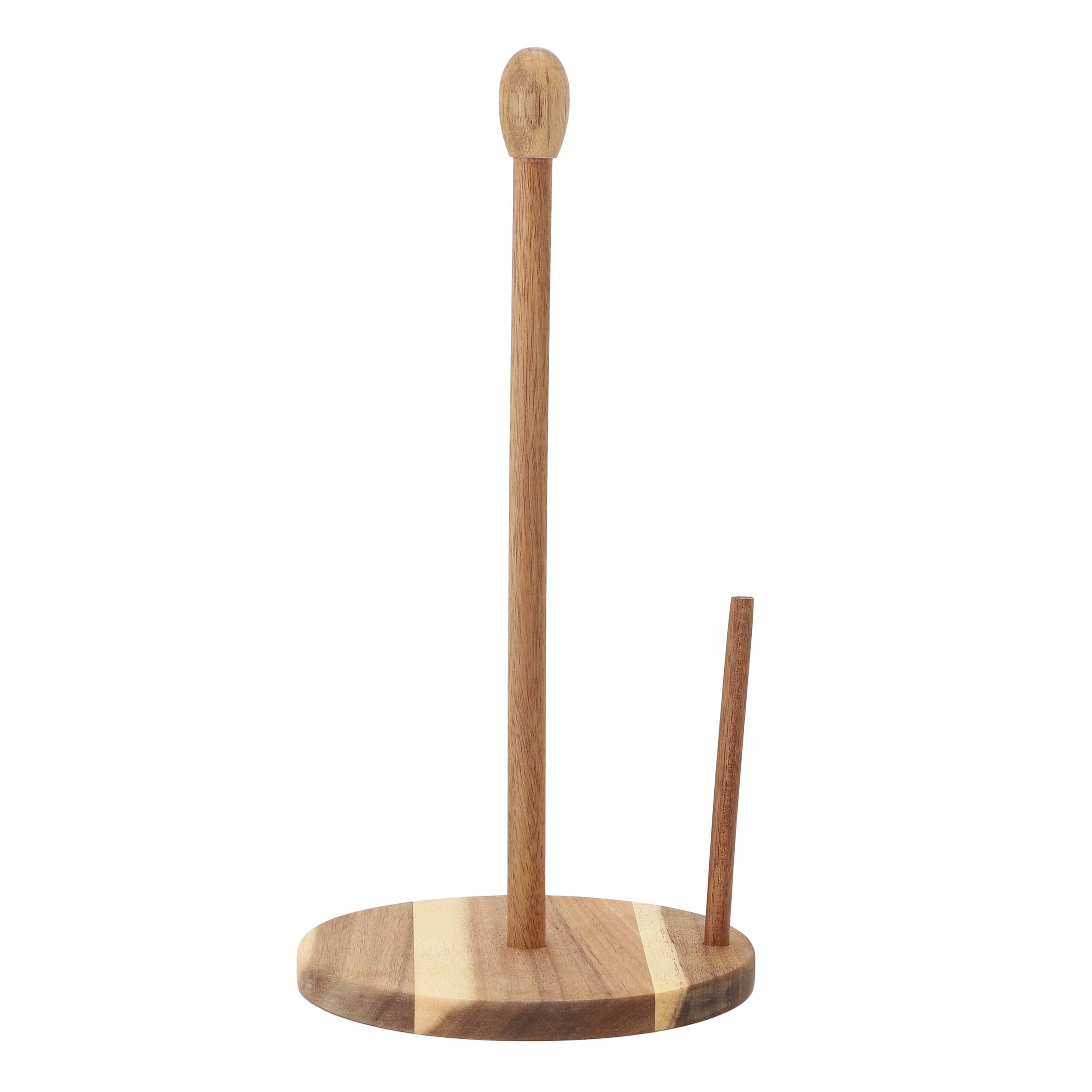 Alt View 1. MegaChef - MegaChef 14 inch Acacia Wood Paper Towel Holder - Brown.