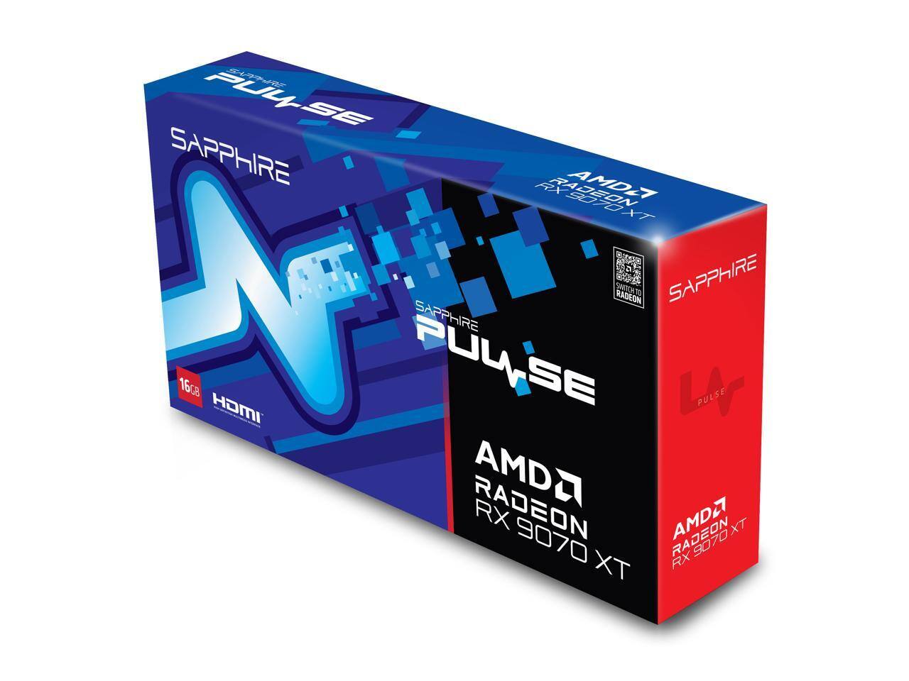 Sapphire PULSE Radeon RX 9070 XT 16GB GDDR6 PCI Express 5.0 x16