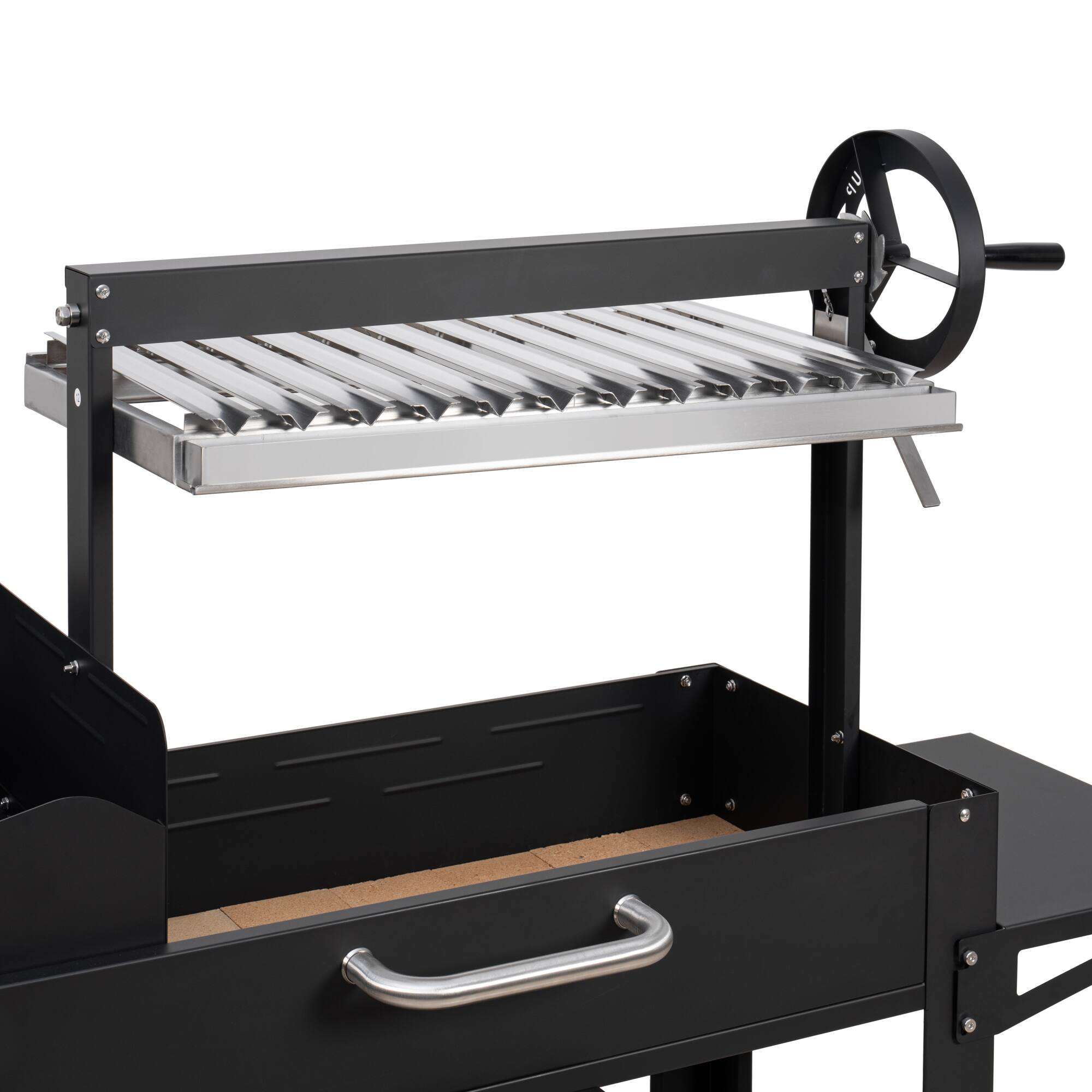 Alt View 9. Koolmore - 54 in. Argentine Charcoal Grill with Interchangeable V-Grates, Outdoor BBQ, in Black (KM-OG-AV-54) - Black.