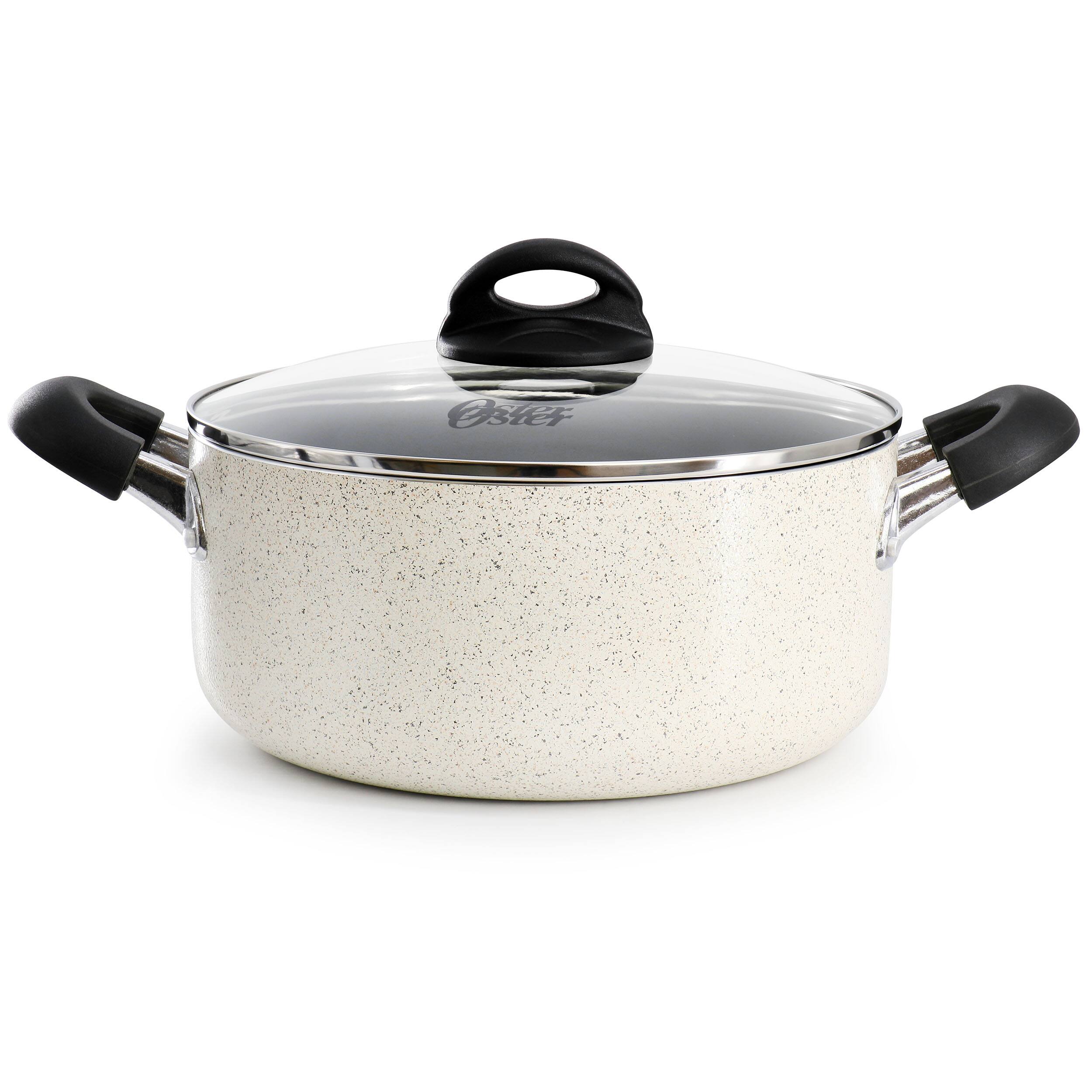 Alt View 1. Oster - Oster Clairborne 7 Piece Nonstick Aluminum Cookware and Kitchen Tool Set in Linen - Linen.