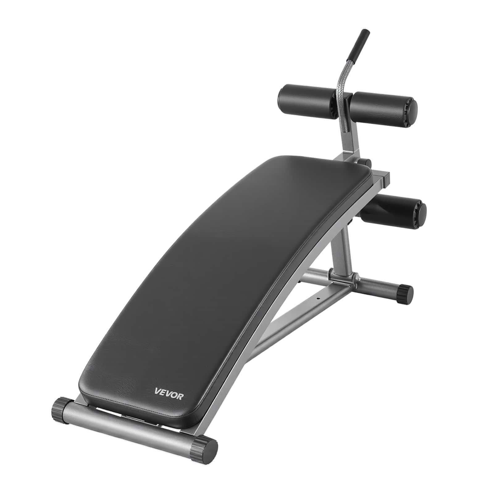 VEVOR Sit Up Bench, Curved Decline Ab Bench with Reverse Crunch