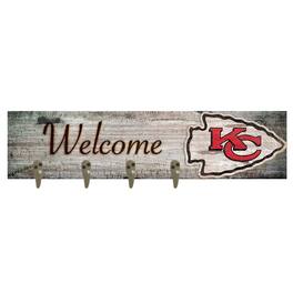 Fan Creations - Kansas City Chiefs 24" x 6" Mounted Coat Hanger - Multicolor