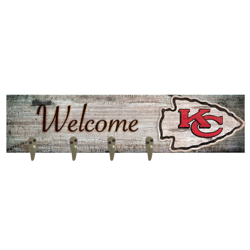 Kansas City Chiefs 24" x 6" Mounted Coat Hanger