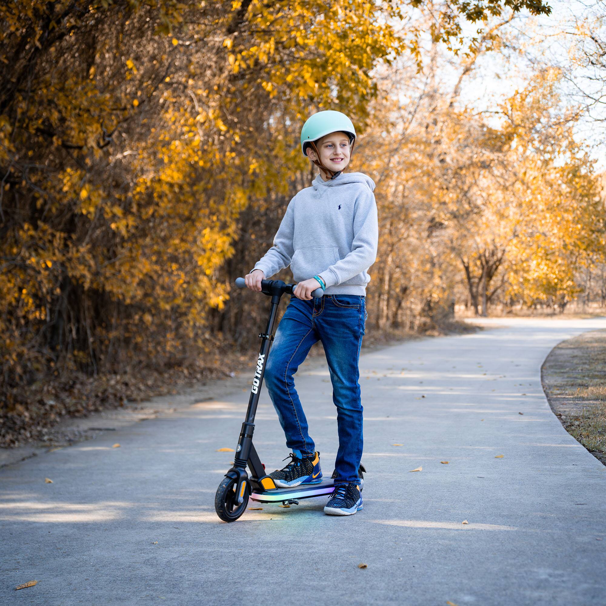Angle. GoTrax - XR Glow  Electric Scooter w/ 11mi Max Operating Range & 10mph Max Speed - Black.