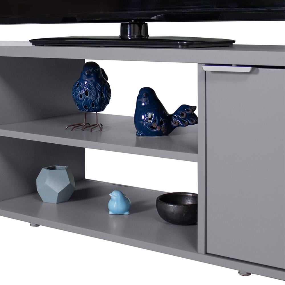 Alt View 1. Madesa - Madesa TV Stand Large Media Console with Cable Management 70"L Media Storage - Gray - Gray.