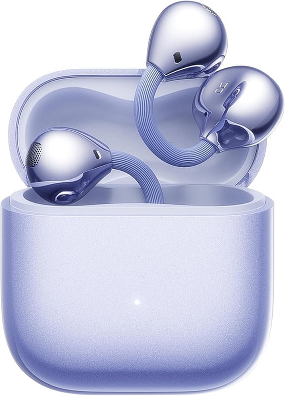 SKRAN - C-Shaped Bridge Comfortable Secure Bluetooth Ear Clip Wireless Earphones - Open Ear Non-In-Ear Design,Long Wear Painless - Purple