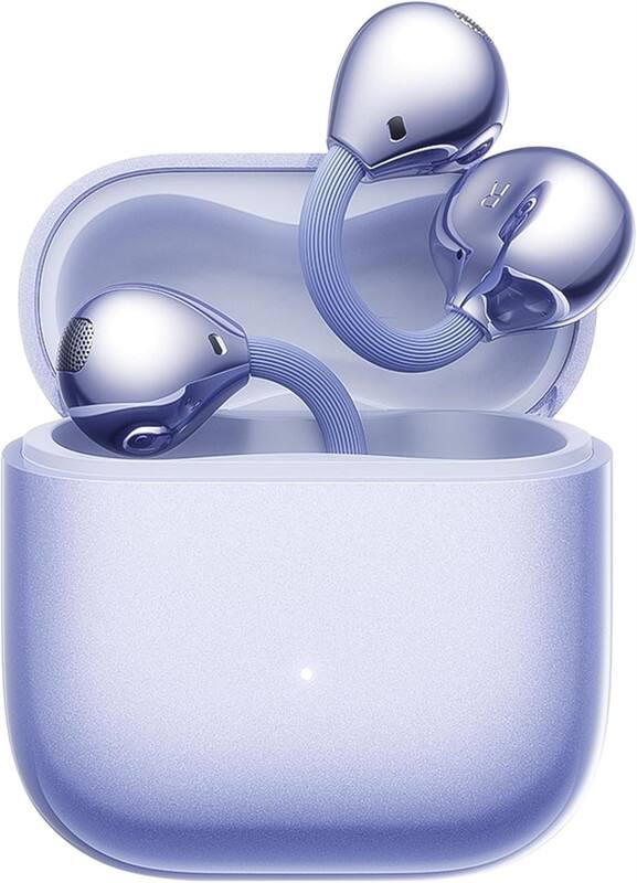 Front. SKRAN - C-Shaped Bridge Comfortable Secure Bluetooth Ear Clip Wireless Earphones - Open Ear Non-In-Ear Design,Long Wear Painless - Purple.