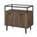 Angle. Walker Edison - Rectangular Modern Steel / Tempered Glass Side Table - Slate Grey.