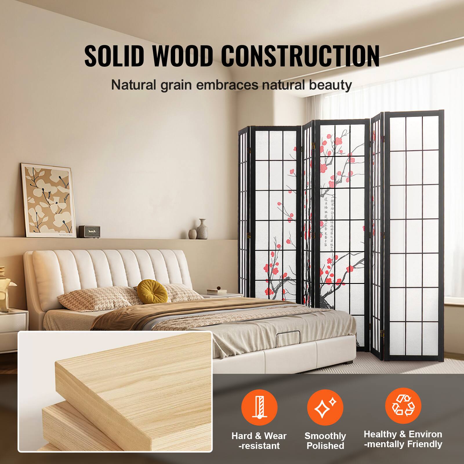 SOLID WOOD CONSTRUCTION  
Natural grain embraces natural beauty

- Hard & Wear-resistant
- Smoothly Polished
- Healthy & Environmentally Friendly