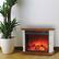 Alt View 17. Lifesmart - 3-element Small Square Infrared Fireplace with Faux Stone Accent - Black.