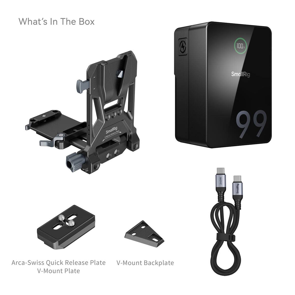 What's In The Box

100
SmallRig
SmallRig
99
WOW
SmallRig
Arca-Swiss Quick Release Plate V-Mount Backplate V-Mount Plate