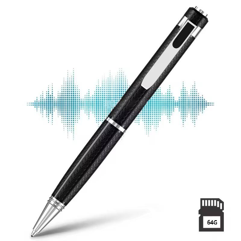 Front. Cluzine - Digital Voice Recorder, Portable HD Noise Reduction USB Audio Recorder, WAV Format for Business Meeting Lawyer Student - Black.