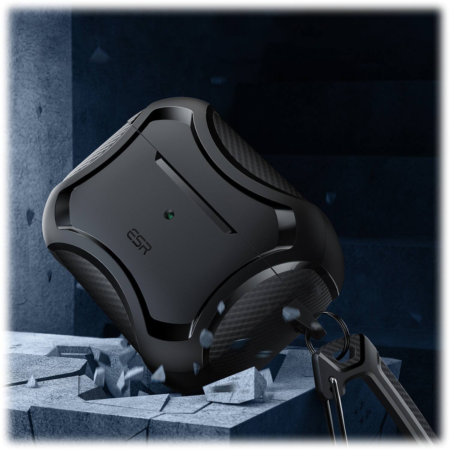 Alt View 16. SaharaCase - Armor Case for Apple AirPods Pro (1st Generation and 2nd Generation) - Black.