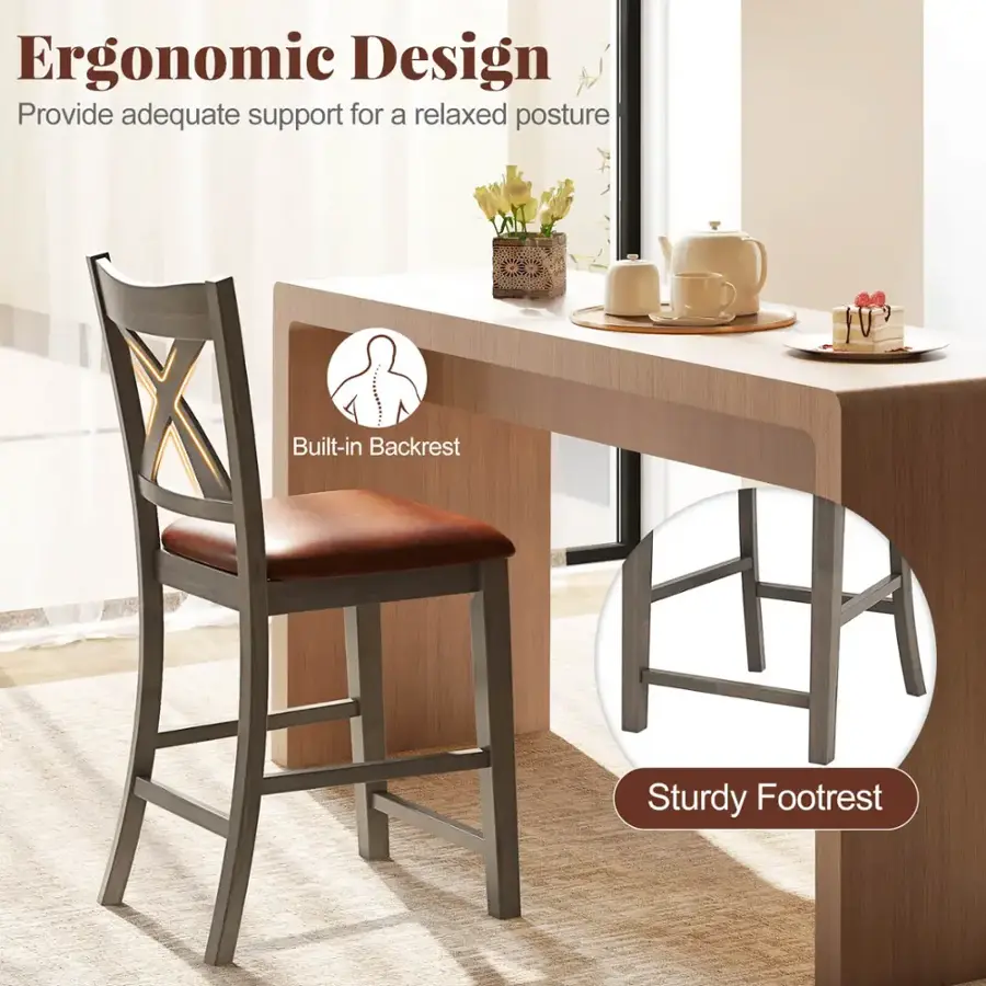 Ergonomic Design: Provide adequate support for a relaxed posture. Built-in Backrest: Sturdy Footrest.