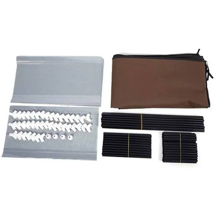 Alt View 3. SKONYON - 9-Tier Shoe Rack with Dustproof Cover, Freestanding Storage Organizer for Closet or Entryway - Brown.