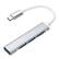 Front. Sanoxy - USB-C Type C to USB 3.0 4 Port Hub Splitter-Silver - Silver.