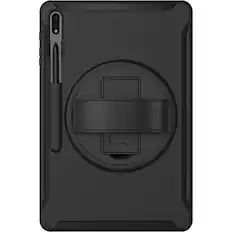 Front. SaharaCase - PROTECTION Hand Strap Series Case for Samsung Galaxy Tab S8 Ultra - Black.