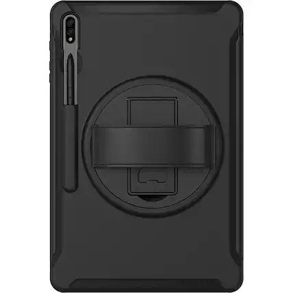 Front. SaharaCase - PROTECTION Hand Strap Series Case for Samsung Galaxy Tab S8 Ultra - Black.