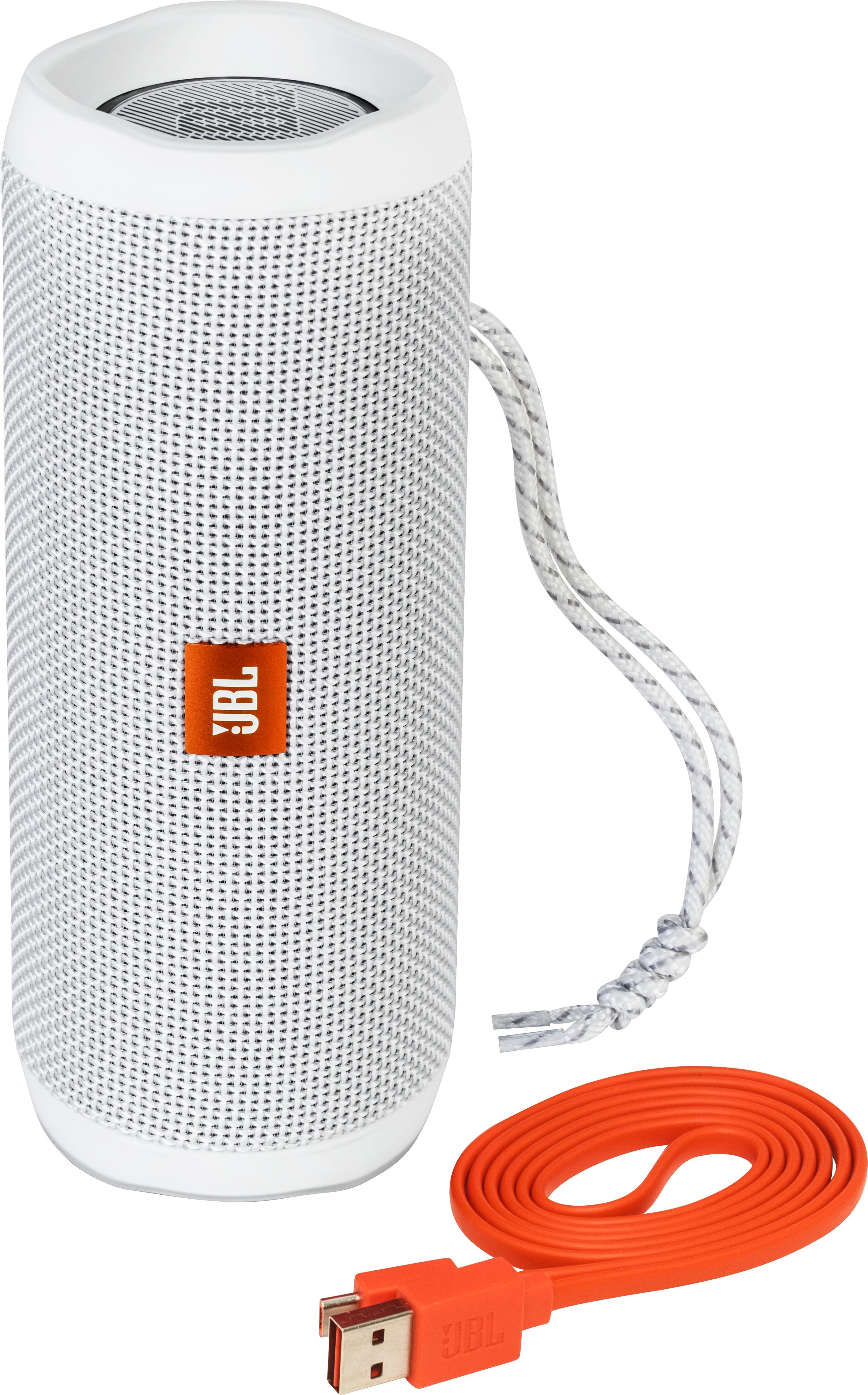 Best Buy: JBL Flip 4 Portable Bluetooth Speaker White JBLFLIP4WHTAM
