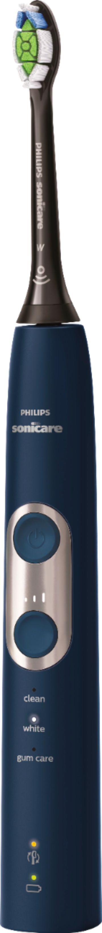 Angle View: Philips Sonicare - ProtectiveClean 6100 Rechargeable Toothbrush - Navy Blue