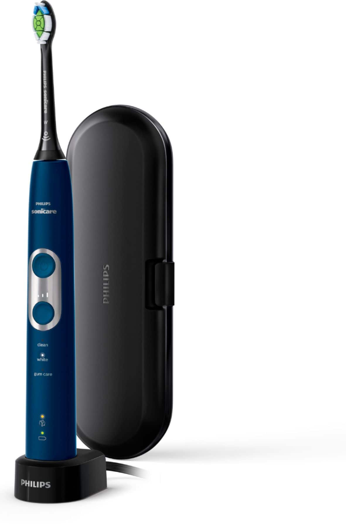 Alt View 11. Philips Sonicare - ProtectiveClean 6100 Rechargeable Toothbrush - Navy Blue.