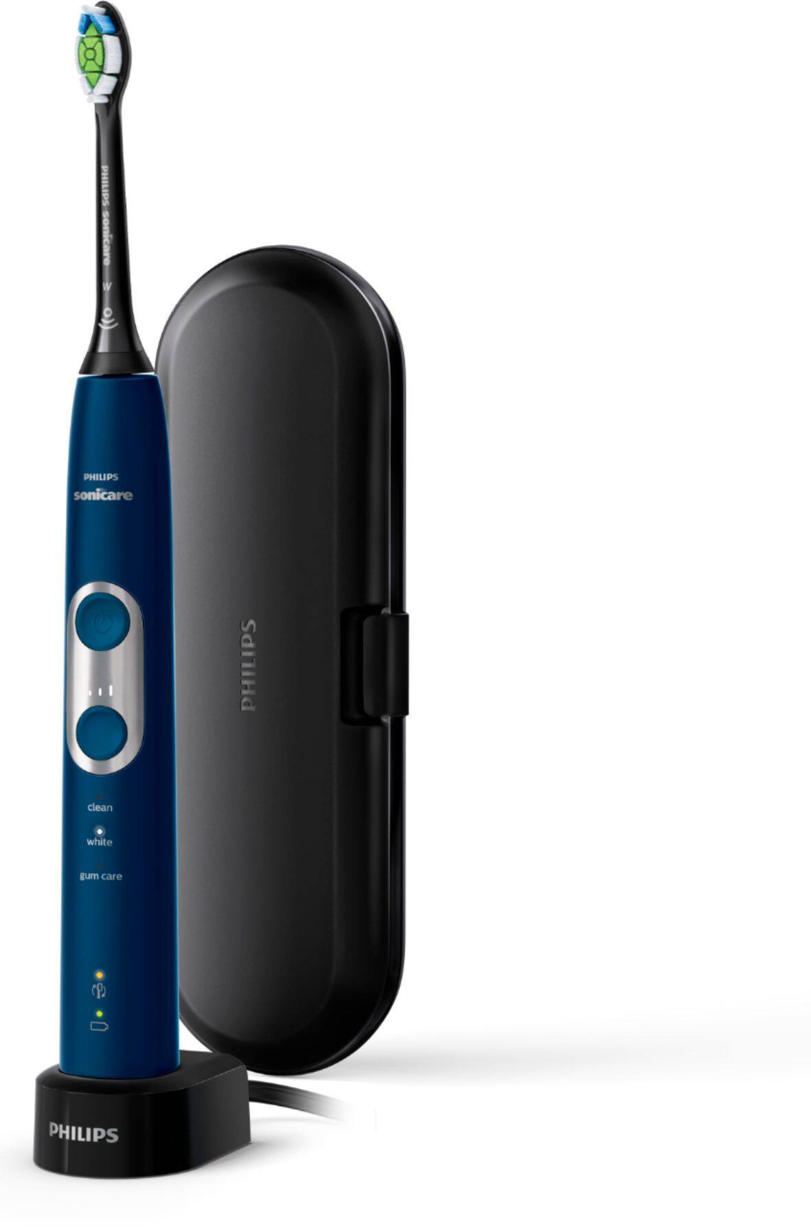 Alt View 11. Philips Sonicare - ProtectiveClean 6100 Rechargeable Toothbrush - Navy Blue.