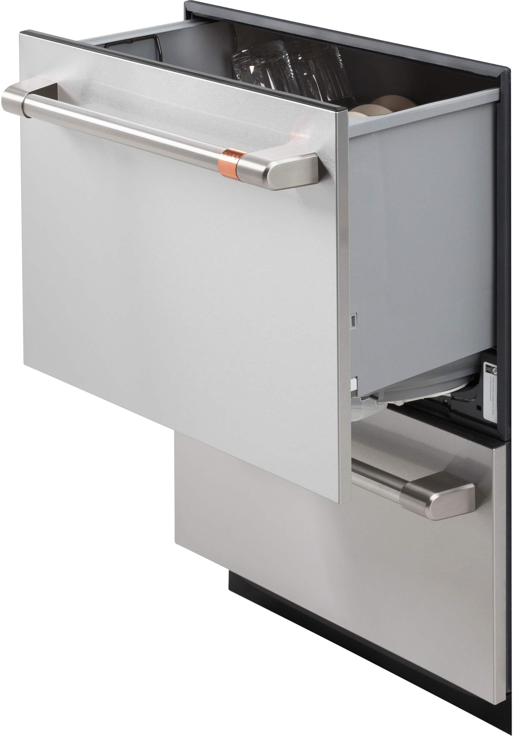 Alt View 13. Café - 24" Top Control Built-In Double Drawer Dishwasher, Customizable - Stainless Steel.