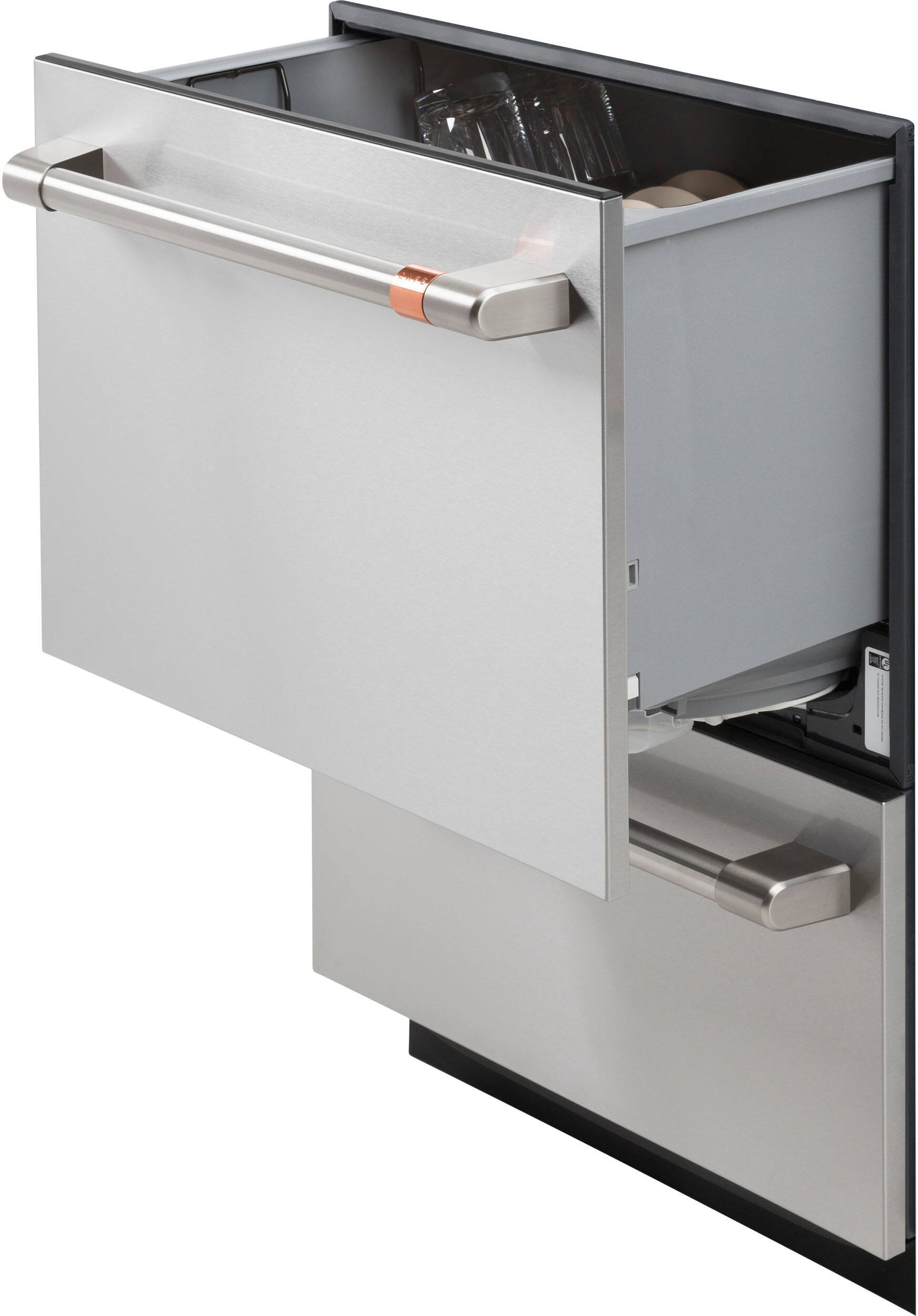 Alt View 13. Café - 24" Top Control Built-In Double Drawer Dishwasher, Customizable - Stainless Steel.