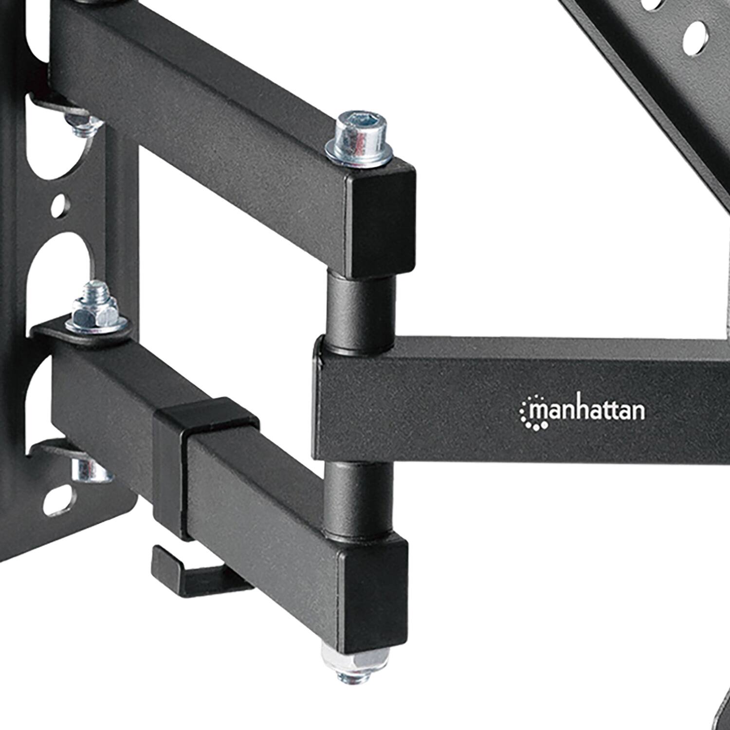 Back. Manhattan - Full-Motion TV Wall Mount for 23" to 55" TVs, 400 x 400 Max VESA, Holds up to 66 Lbs - Black.