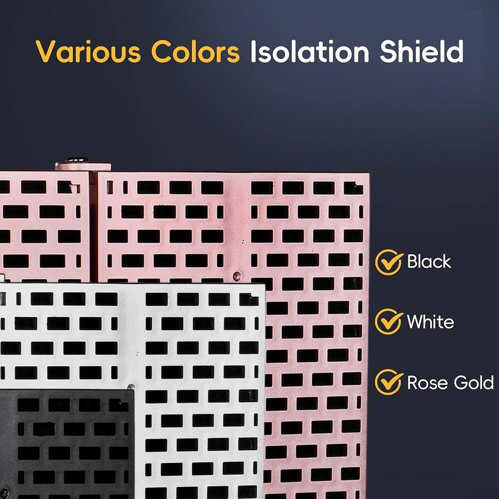 Various Colors Isolation Shield

- Black
- White
- Rose Gold