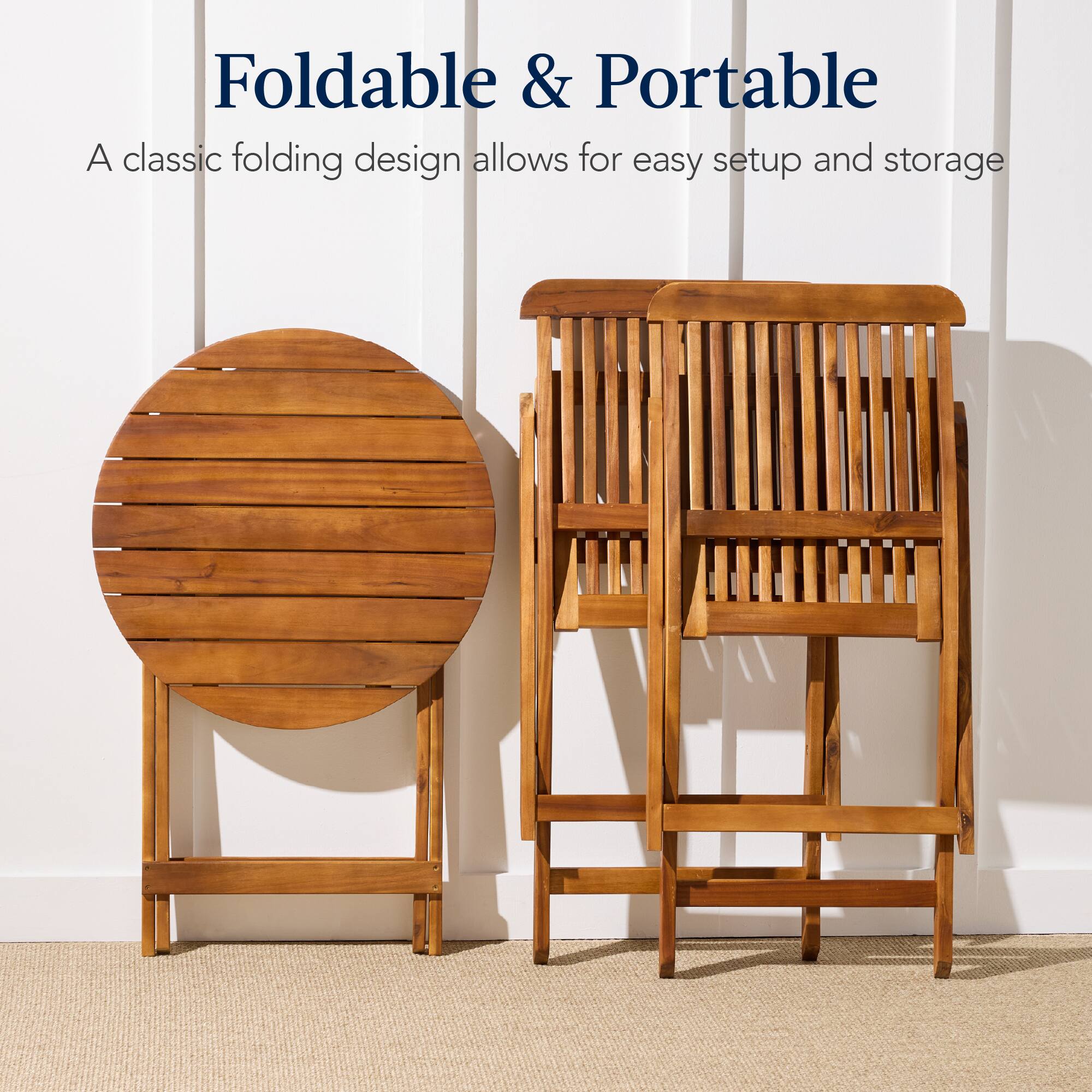 Foldable & Portable

A classic folding design allows for easy setup and storage