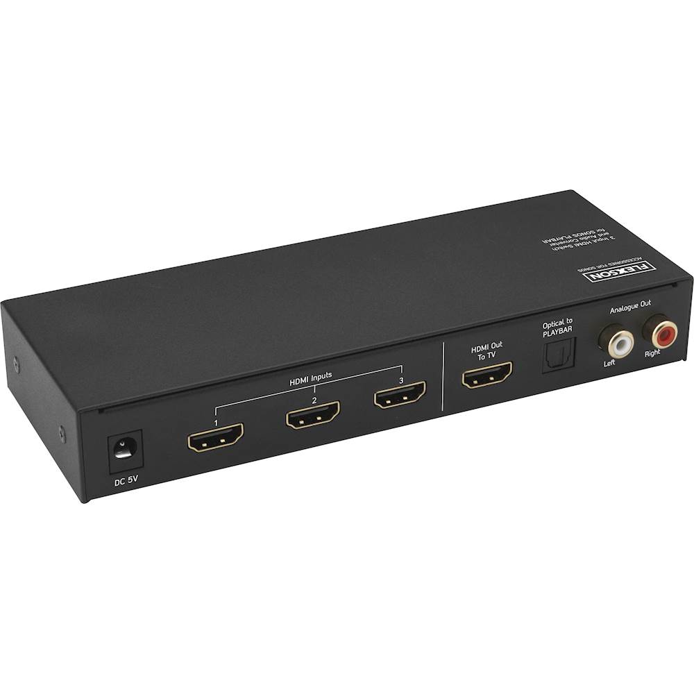 seksuel cirkulation Mathis Best Buy: Flexson 3-Input HDMI Switcher and Audio Converter for Sonos  PLAYBAR Black FLXHDX31021