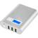 Alt View 11. PNY - PowerPack AD10400 10,400 mAh Portable Charger for Most USB-Enabled Devices - Silver.
