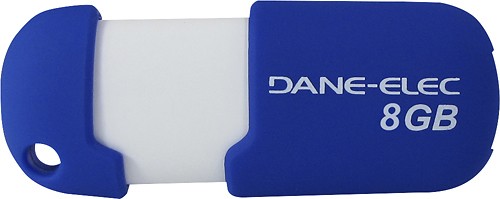  Dane-Elec - 8GB USB 2.0 Flash Drive - Blue/White