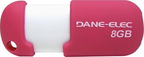  Dane-Elec - 8GB USB 2.0 Flash Drive - Pink/White