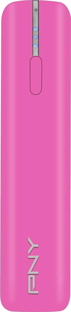 Front. PNY - Power Pack T2200 USB Rechargeable External Battery - Pink.