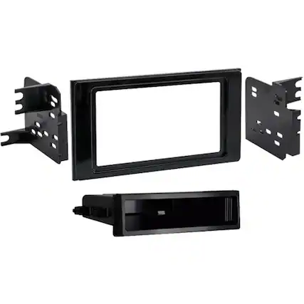 Front. Metra - Dash Kit for Select 2016-2022 Toyota Prius DIN DDIN - Black.