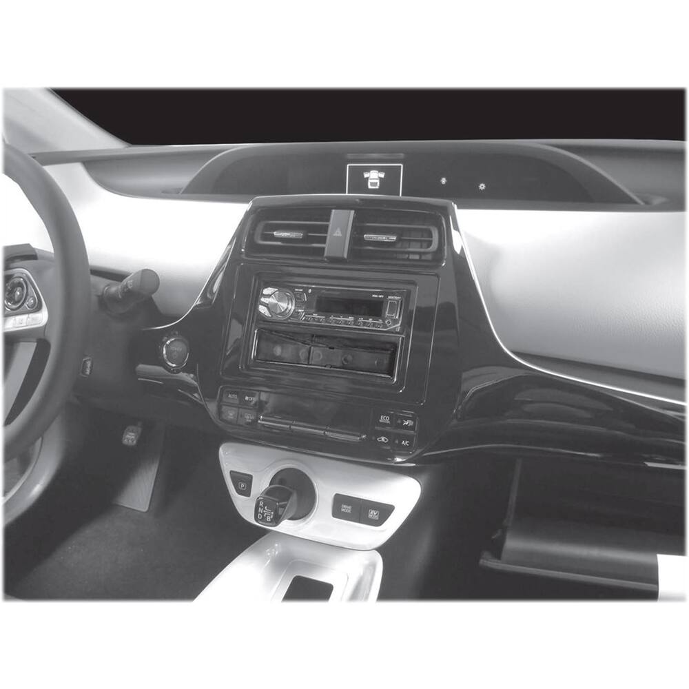 Alt View 11. Metra - Dash Kit for Select 2016-2022 Toyota Prius DIN DDIN - Black.