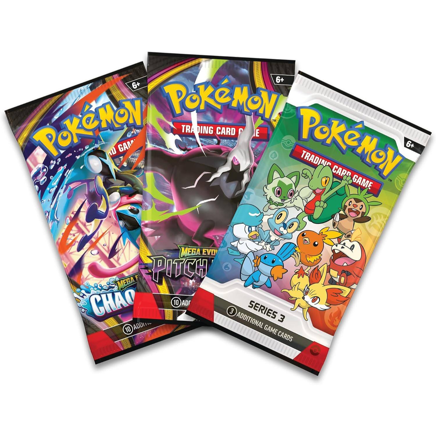 6+ Pokémon Trading Card Game Mega Evolution Mega Pitcah Chaos 10 Additional Game Cards Series 3