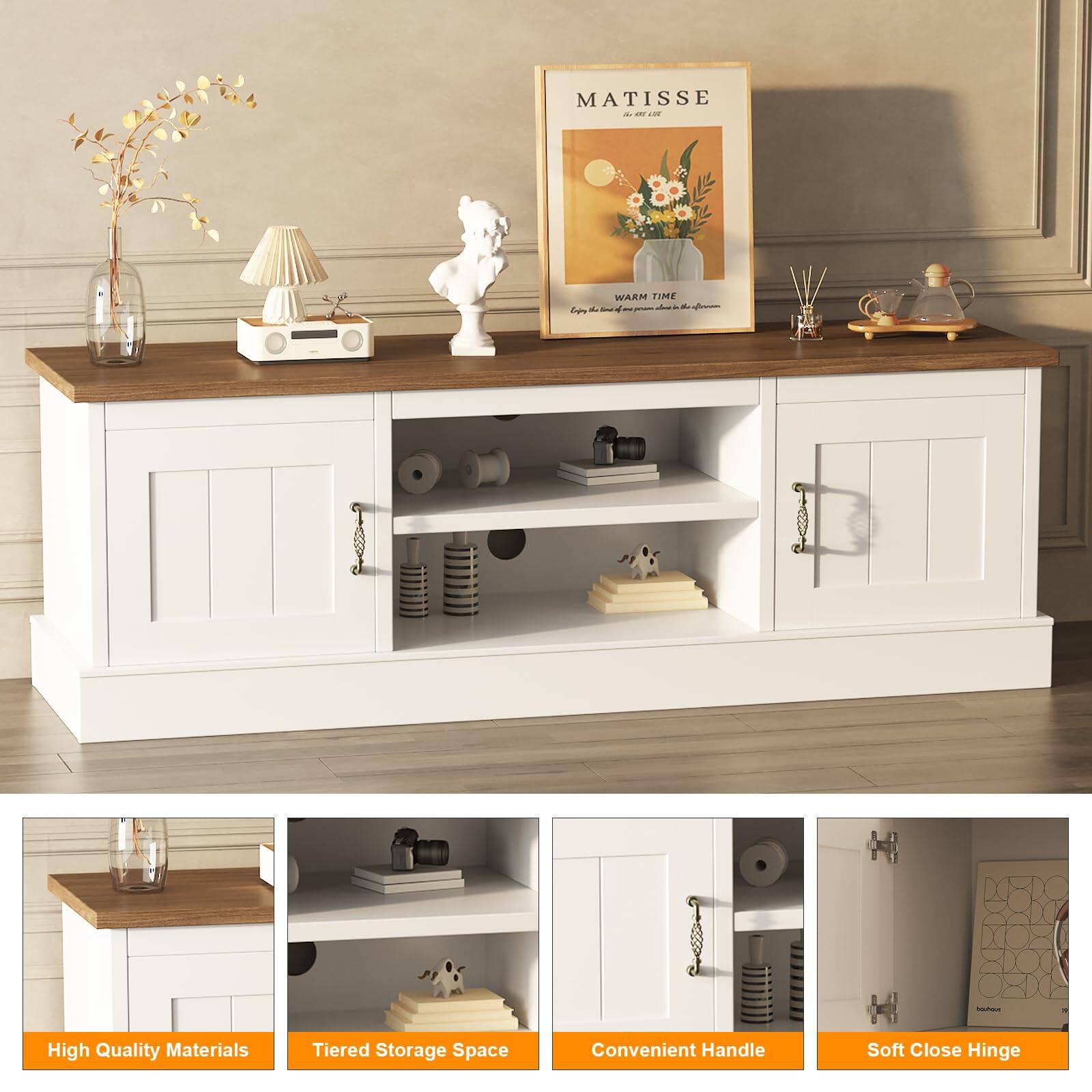 MATISSE  
WARM TIME  

High Quality Materials  
Tiered Storage Space  
Convenient Handle  
Soft Close Hinge