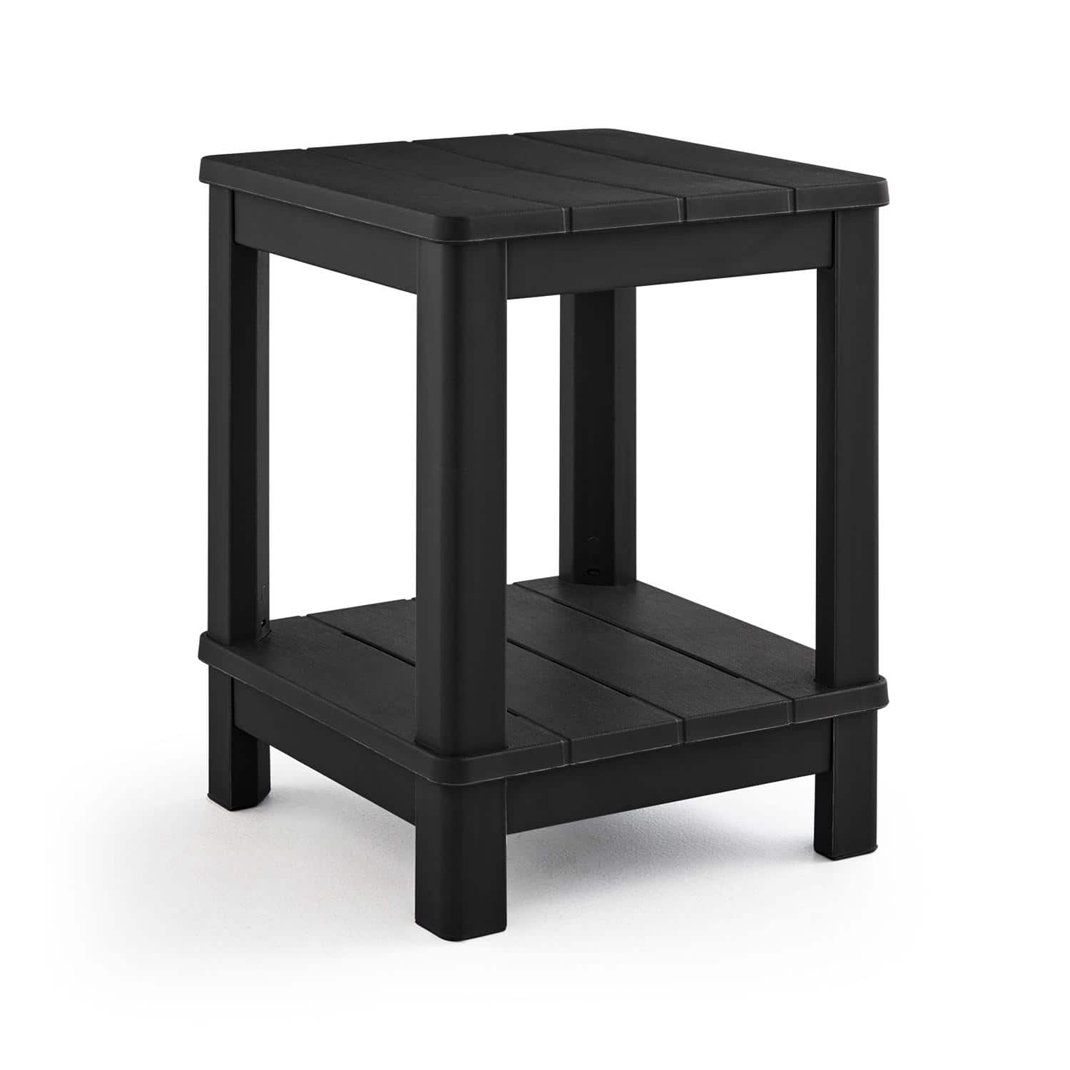 Keter - Graphite Square Resin Adirondack Side Table - Black