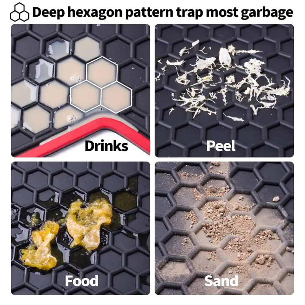 Deep hexagon pattern trap most garbage

- Drinks
- Peel
- Food
- Sand