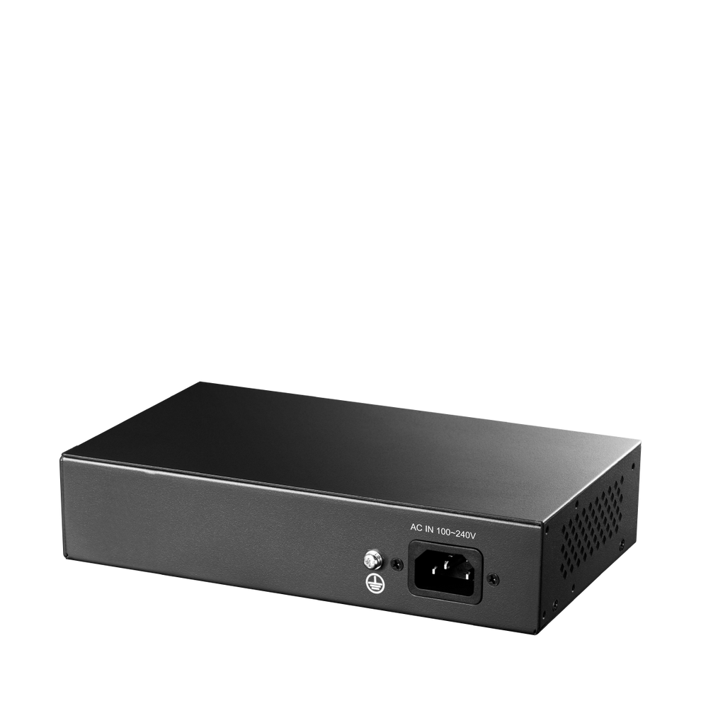 Left. Cudy - 16-Port Gigabit Unmanaged Switch - BLACK.