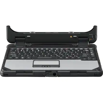 Front. Panasonic - Panasonic Premium Keyboard - Proprietary Interface - 87 Key(s) - English (US) - Notebook, Tablet, Vehicle Dock, Docking - Black,Silver.