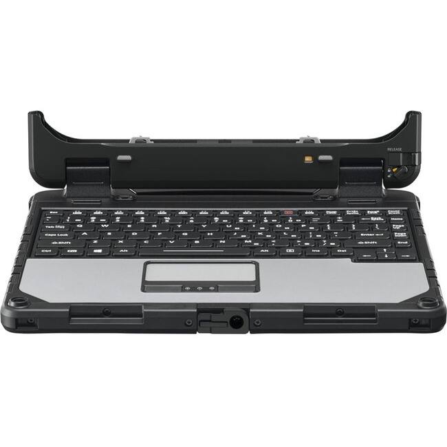 Front. Panasonic - Panasonic Premium Keyboard - Proprietary Interface - 87 Key(s) - English (US) - Notebook, Tablet, Vehicle Dock, Docking - Black,Silver.